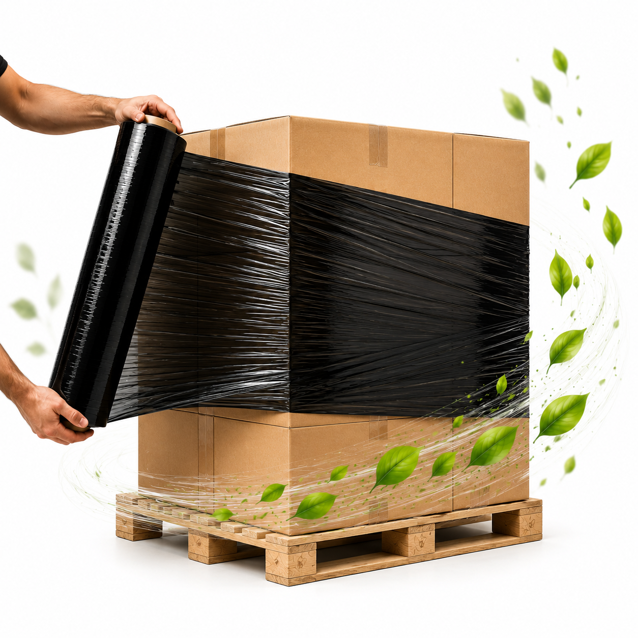Vinipel Industrial Negro 300mts X 50cm Stretch Biodegradable Homaland Bio - Imagen 2