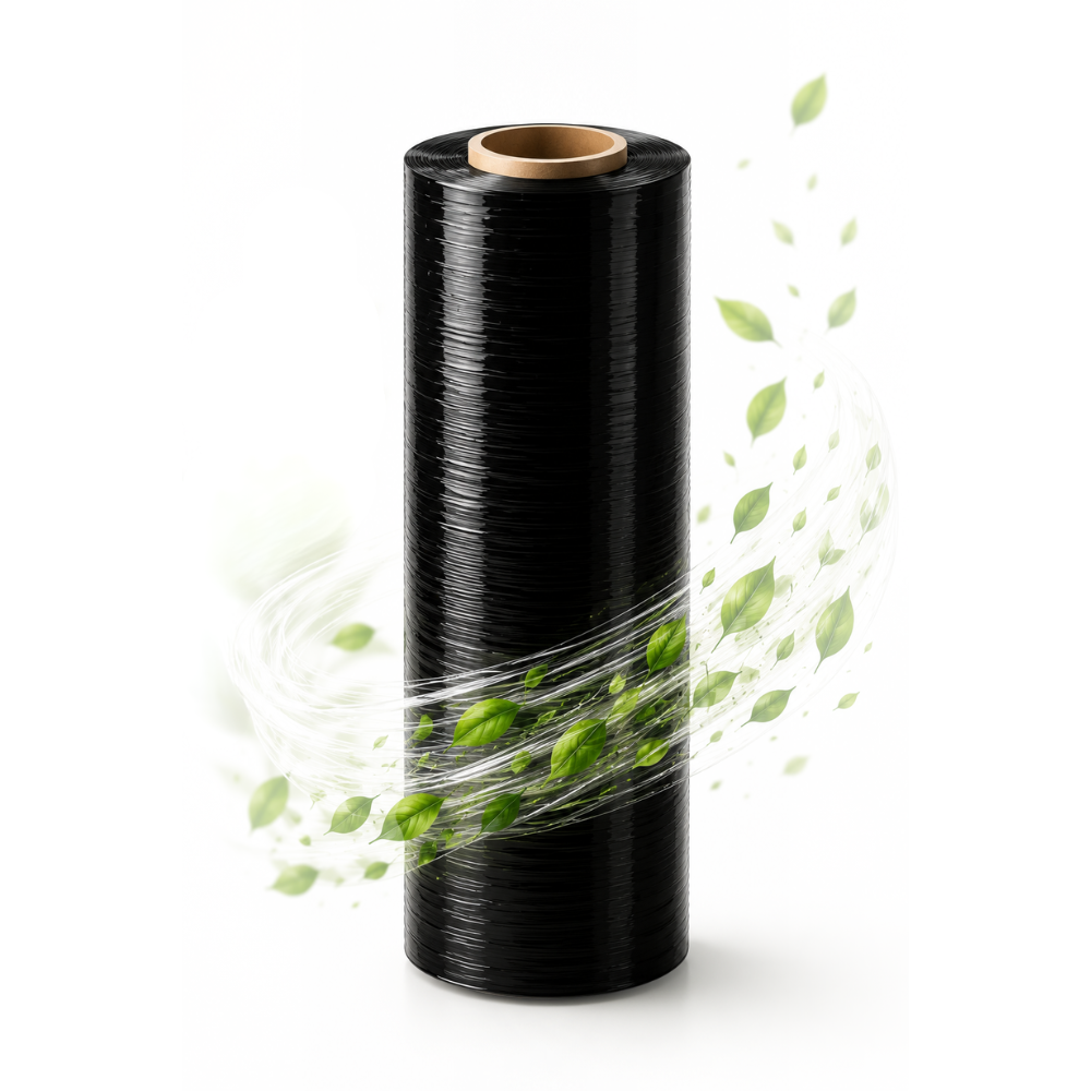 Vinipel Industrial Negro 300mts X 50cm Stretch Biodegradable Homaland Bio